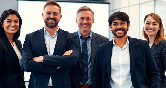 Group friendly of business people